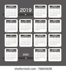 2019 Calendar Planner Design.