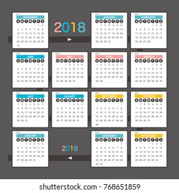 2019 Calendar Planner Design.