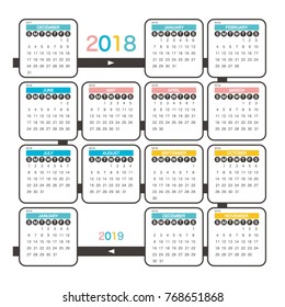 2019 Calendar Planner Design.