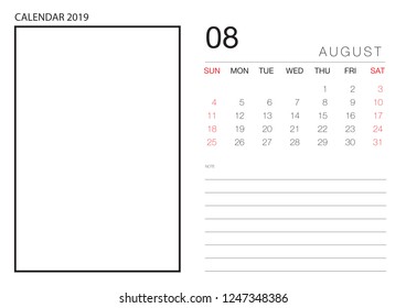 2019 Calendar Template Pattern