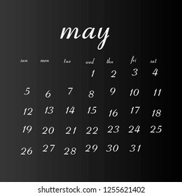 2019 Calendar Vector Design special for your and your projects