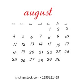 2019 Calendar Vector Design special for your and your projects