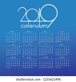 2019 Calendar Vector Design special for your and your projects
