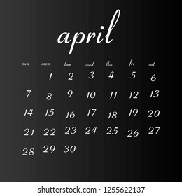 2019 Calendar Vector Design special for your and your projects