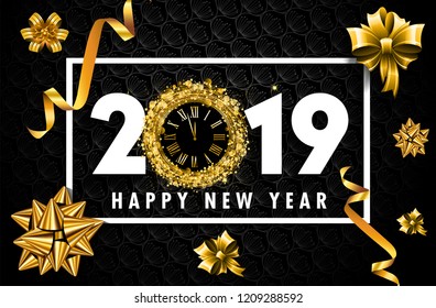2019 clock Black