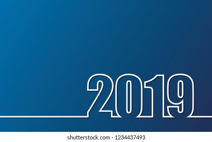 2019 creative greeting card design, can be used for flyers, invitation, posters, brochure, banners, calendar. Happy New Year or Christmas Background. Illustration