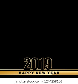2019 creative greeting card design Black Background.
