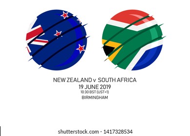 , 2019 Cricket Match, Vector illustration 