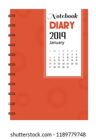2019 Dairy cover design Simple background. vector design print template 