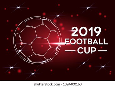 2019 football cup red background