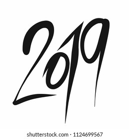 2019 handwriting vector illustration 