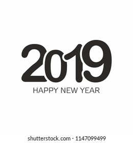 2019 Happy New Yearю Calendar Design,  Greeting Card or Seasonal Flyers. Vector