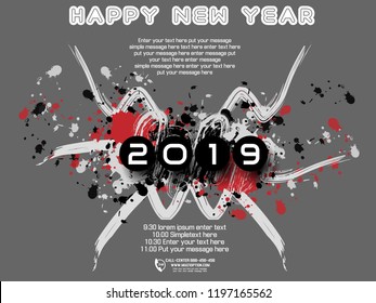 2019 HAPPY NEW YEAR ABSTRACT A STAIN
