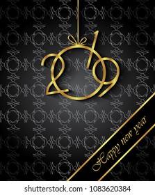 2019 Happy New Year background for your invitations, festive posters, greetings cards.