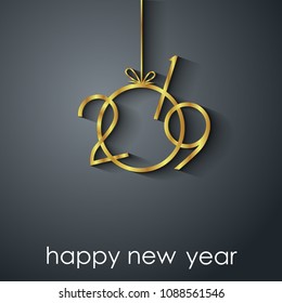2019 Happy New Year background for your invitations, festive posters, greetings cards.