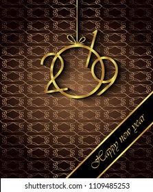 2019 Happy New Year background for your invitations, festive posters, greetings cards.