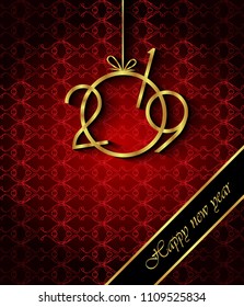 2019 Happy New Year background for your invitations, festive posters, greetings cards.