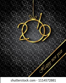2019 Happy New Year background for your invitations, festive posters, greetings cards.