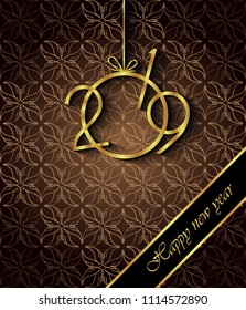2019 Happy New Year background for your invitations, festive posters, greetings cards.