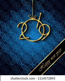 2019 Happy New Year background for your invitations, festive posters, greetings cards.