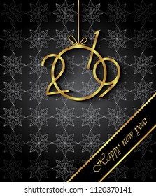 2019 Happy New Year background for your invitations, festive posters, greetings cards.