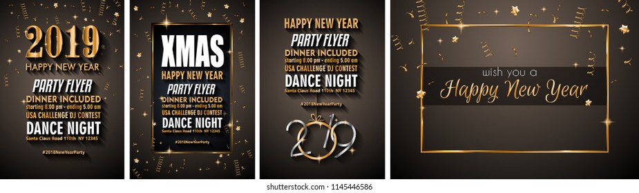 2019 Happy New Year Background for your Seasonal Flyers and Greetings Card or Christmas themed invitations