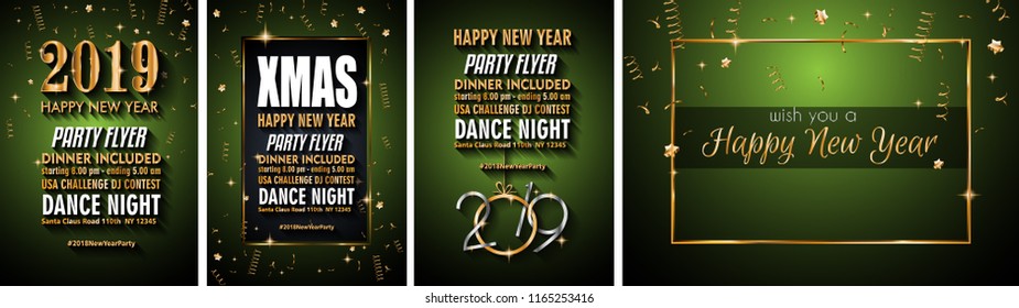 2019 Happy New Year Background for your Seasonal Flyers and Greetings Card or Christmas themed invitations