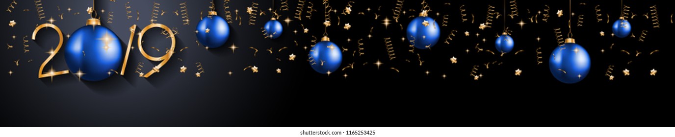 2019 Happy New Year Background for your Seasonal Flyers and Greetings Card or Christmas themed invitations