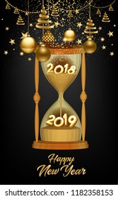 2019 Happy New Year Background for your Seasonal Flyers and Greetings Card or Christmas themed invitations