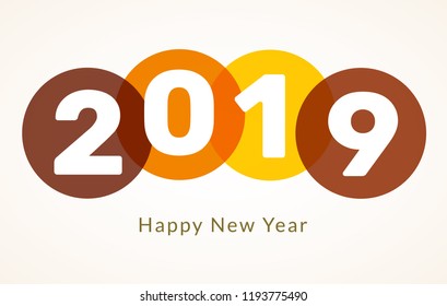 2019 Happy New Year background creative design card, flyer, invitation, posters, brochure, banners, calendar.