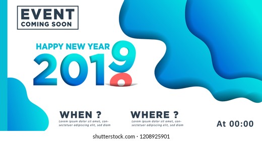 2019 Happy New Year Background for your Seasonal Flyers and Greetings Card or Christmas themed invitations