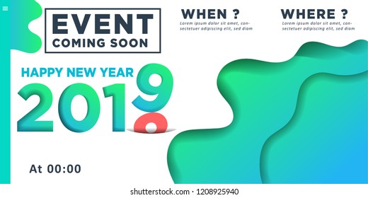 2019 Happy New Year Background for your Seasonal Flyers and Greetings Card or Christmas themed invitations