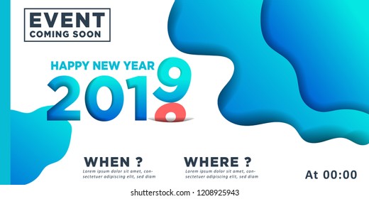 2019 Happy New Year Background for your Seasonal Flyers and Greetings Card or Christmas themed invitations
