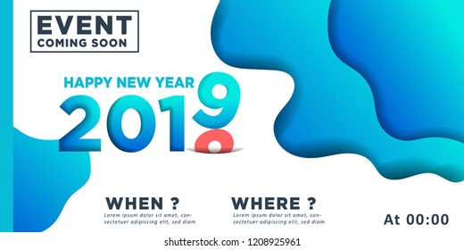 2019 Happy New Year Background for your Seasonal Flyers and Greetings Card or Christmas themed invitations