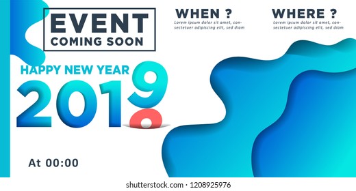 2019 Happy New Year Background for your Seasonal Flyers and Greetings Card or Christmas themed invitations