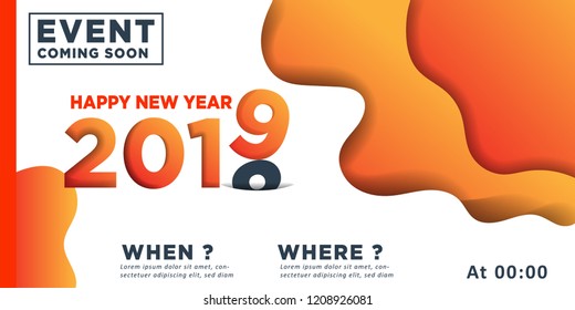 2019 Happy New Year Background for your Seasonal Flyers and Greetings Card or Christmas themed invitations