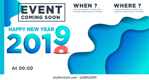 2019 Happy New Year Background for your Seasonal Flyers and Greetings Card or Christmas themed invitations