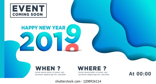 2019 Happy New Year Background for your Seasonal Flyers and Greetings Card or Christmas themed invitations