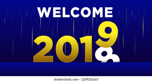 2019 Happy New Year Background for your Seasonal Flyers and Greetings Card or Christmas themed invitations