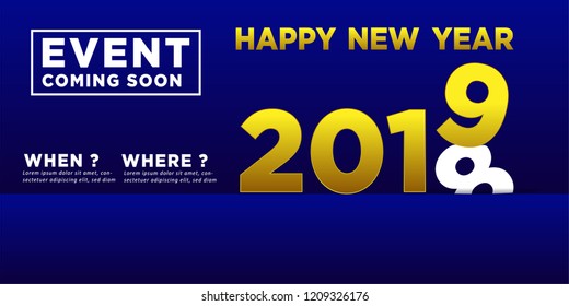 2019 Happy New Year Background for your Seasonal Flyers and Greetings Card or Christmas themed invitations