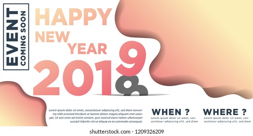 2019 Happy New Year Background for your Seasonal Flyers and Greetings Card or Christmas themed invitations