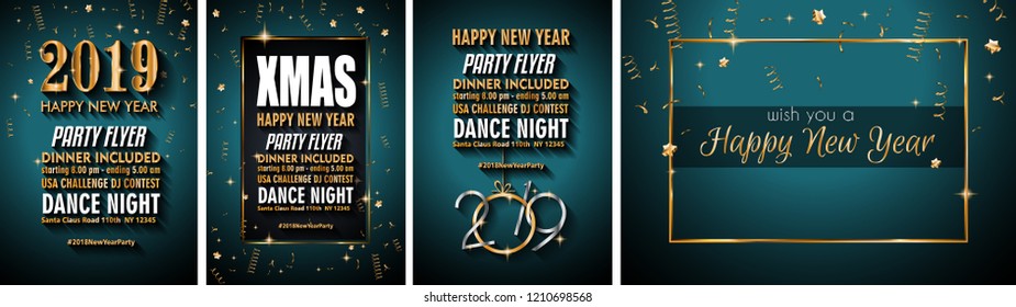 2019 Happy New Year Background for your Seasonal Flyers and Greetings Card or Christmas themed invitations