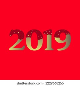 2019 Happy New Year Background for your Seasonal Flyers and Greetings Card or Christmas themed invitations