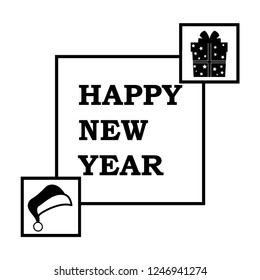 2019 Happy New Year background with number and golden glitter. Gold number 2019 and text happy new year, vector design template. Greeting card design