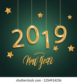 2019 happy new year background design