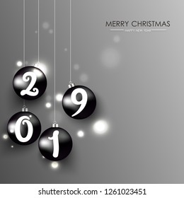 2019 Happy New Year background. Vector illustration - Vector