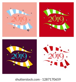 2019 Happy New Year Background for your Seasonal Flyers and Greetings Card or Christmas themed invitations