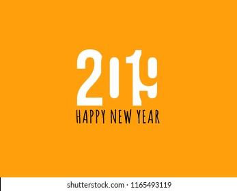 2019 Happy new year celebration text graphics