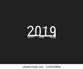 2019 Happy New Year or Christmas background creative design for your greetings card, flyers, invitation, posters, brochure, banners, calendar