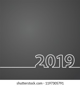 2019 Happy New Year or Christmas Background creative greeting card design, can be used for flyers, invitation, posters, brochure, banners, calendar.